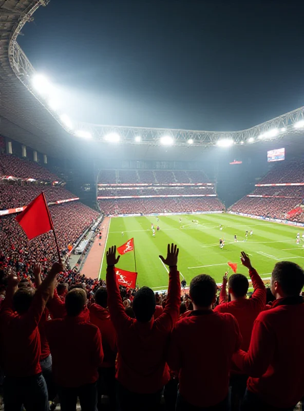 A crowded football stadium in Kaiserslautern during a match.