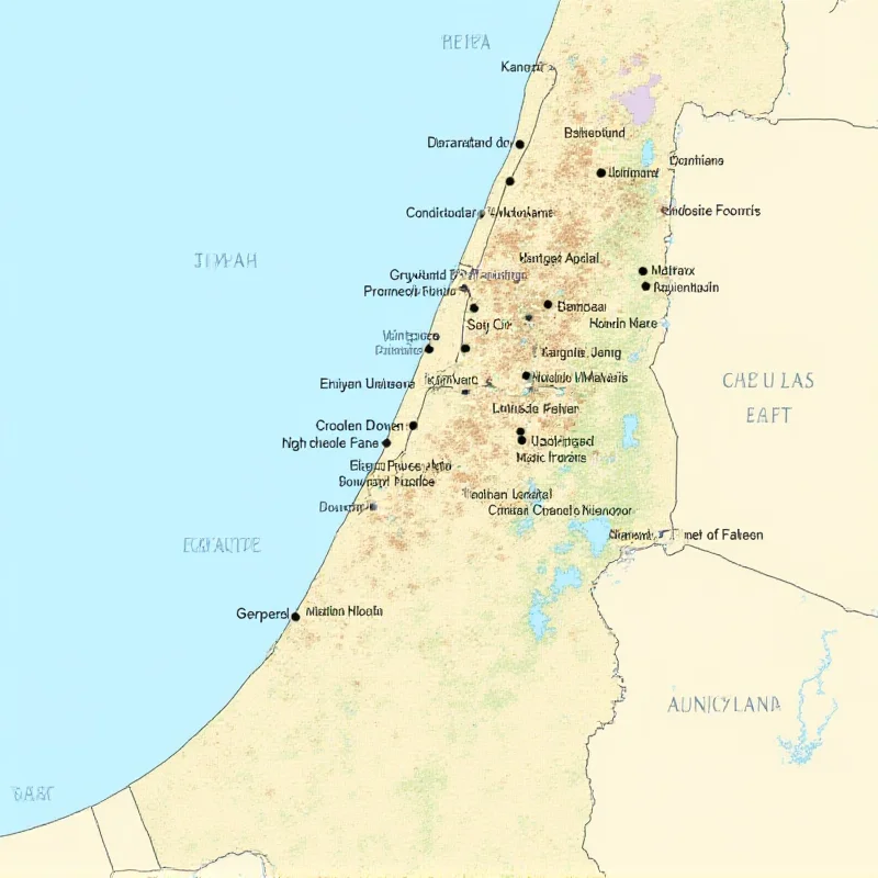 A map of the Gaza Strip highlighting its small size and dense population