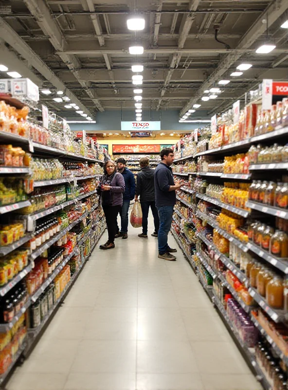 Interior of a Tesco supermarket in Slovakia