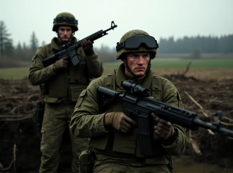 Bundeswehr soldiers during an exercise