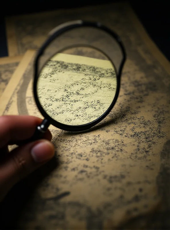 A close-up of a fraudulent stock certificate, partially obscured by a hand holding a magnifying glass, symbolizing the need for careful scrutiny.