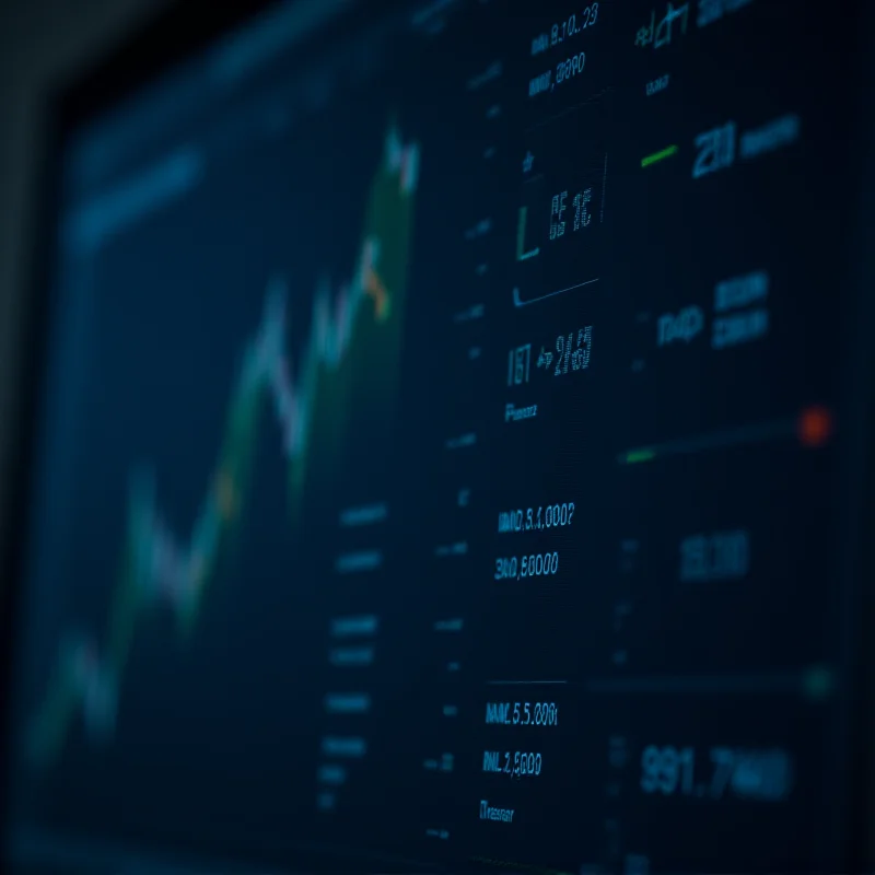A close-up of a computer screen displaying financial data and charts, emphasizing the complexities of modern banking and finance.
