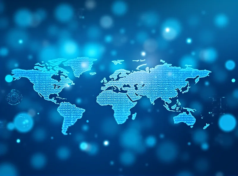 Abstract image representing financial technology and global payments, with Mastercard logo subtly incorporated.