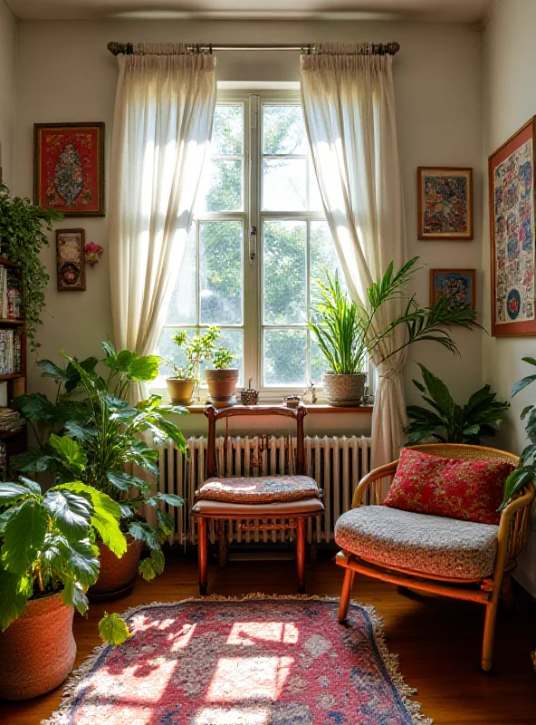 A beautifully renovated rental apartment with thrifted furniture