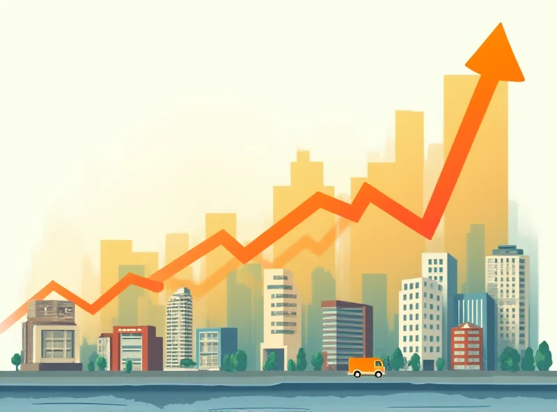 Illustration of a credit score graph trending upwards, symbolizing economic improvement and individual empowerment.