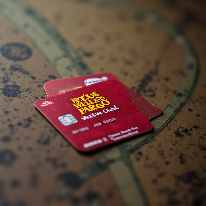 Close up of a Wells Fargo credit card