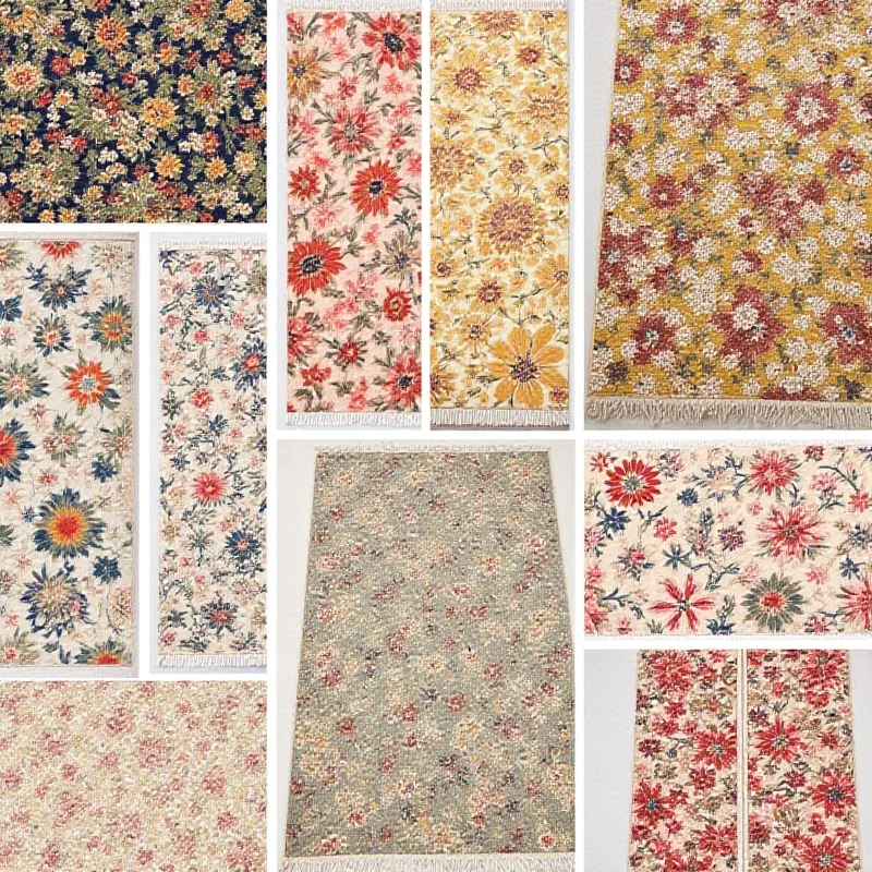 Collage of different nuLoom area rugs with various patterns and colors