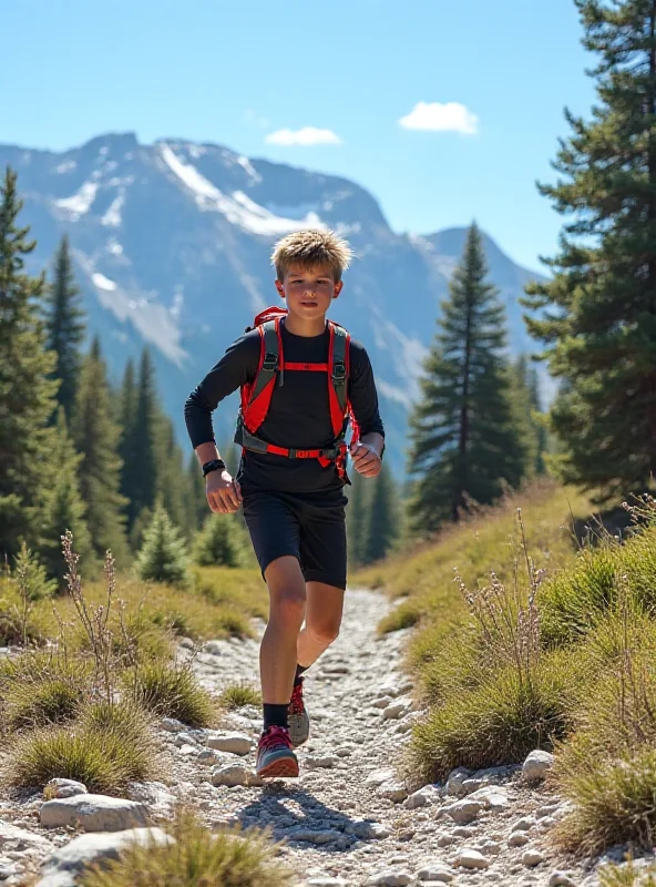 Florian running on a mountain trail.