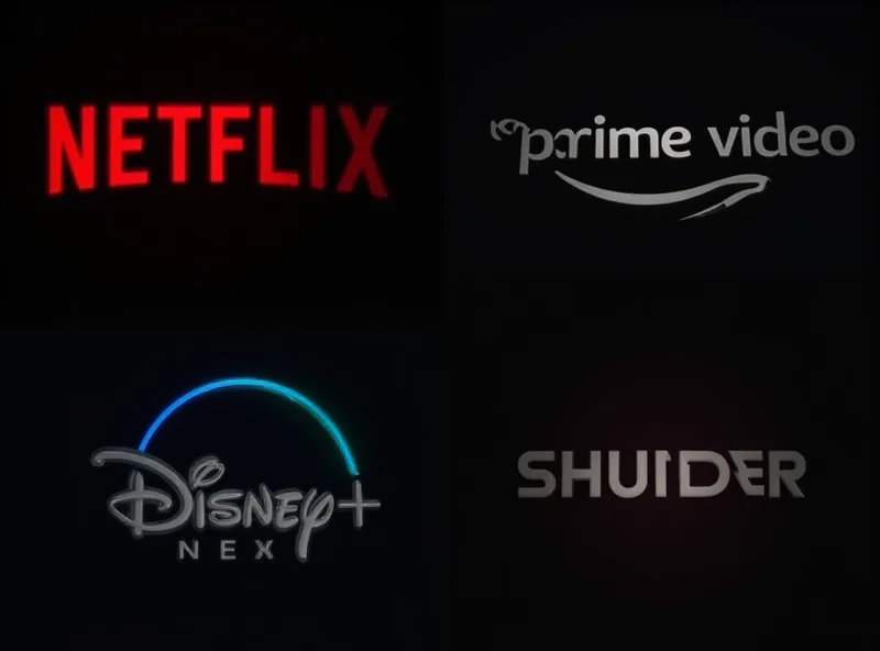 Various streaming service logos arranged in a collage.