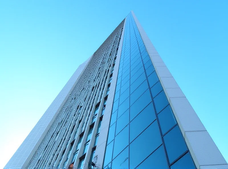 The European Central Bank building in Frankfurt, Germany.
