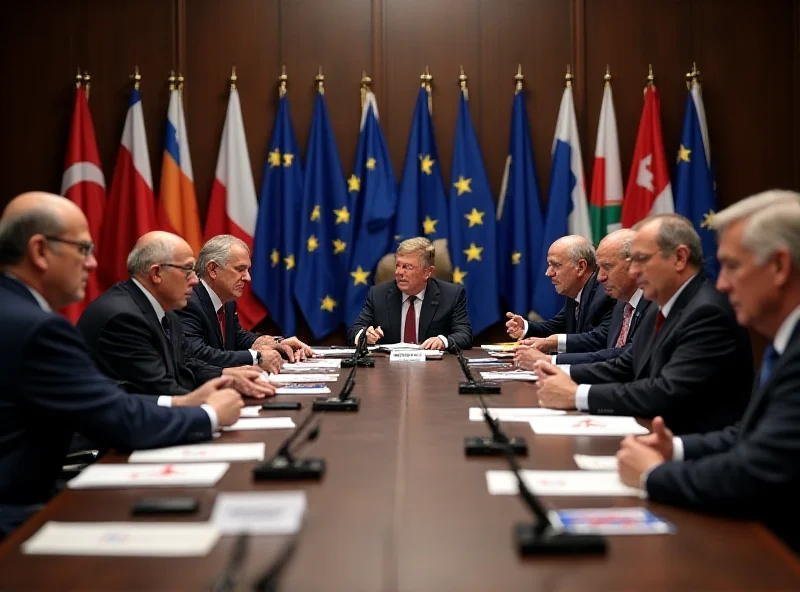 European leaders at a summit discussing Ukraine