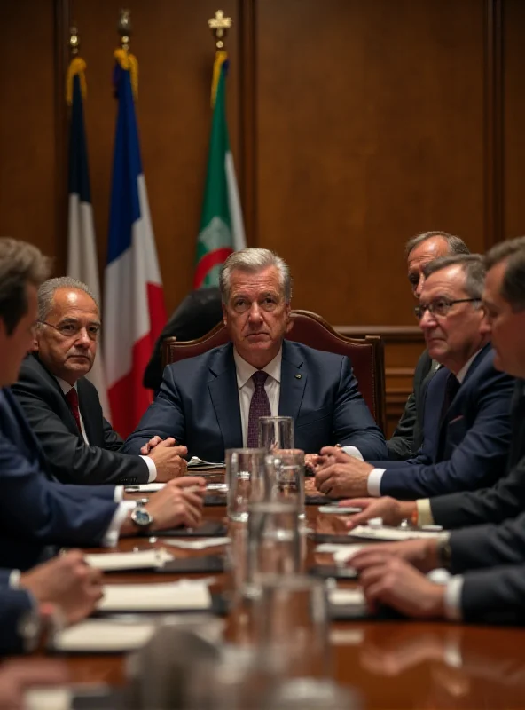 A tense diplomatic meeting between French and Algerian officials.