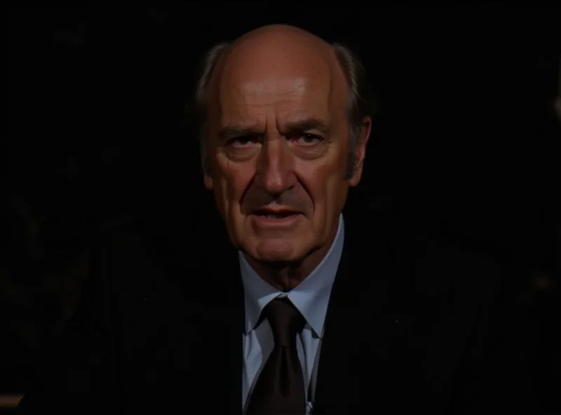 Gene Hackman in a serious pose from one of his movies.