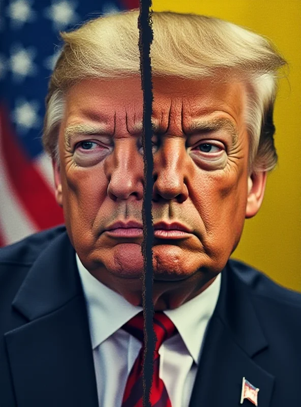 A split image showing Donald Trump on one side and Volodymyr Zelensky on the other, symbolizing the strained relationship between the US and Ukraine.