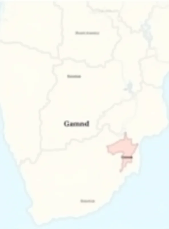A map showing the location of Goma in the Democratic Republic of Congo, highlighting the surrounding region and neighboring countries. M23 rebel controlled areas are marked in red.