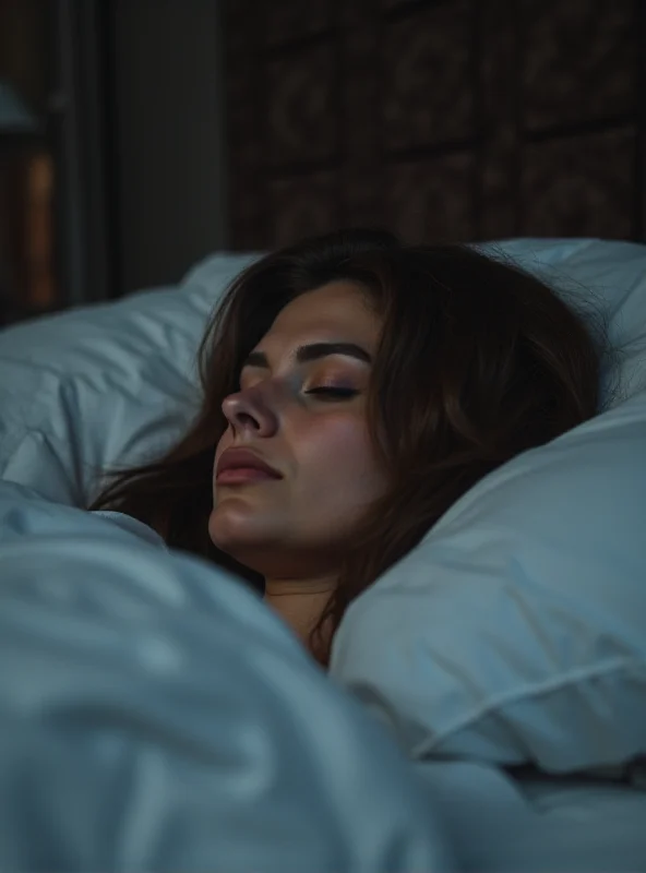A person sleeping peacefully in a comfortable bed.