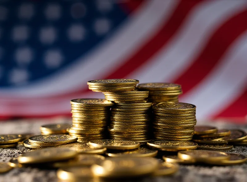 Representación visual de un mercado de criptomonedas volátil con gráficos fluctuantes y monedas digitales.