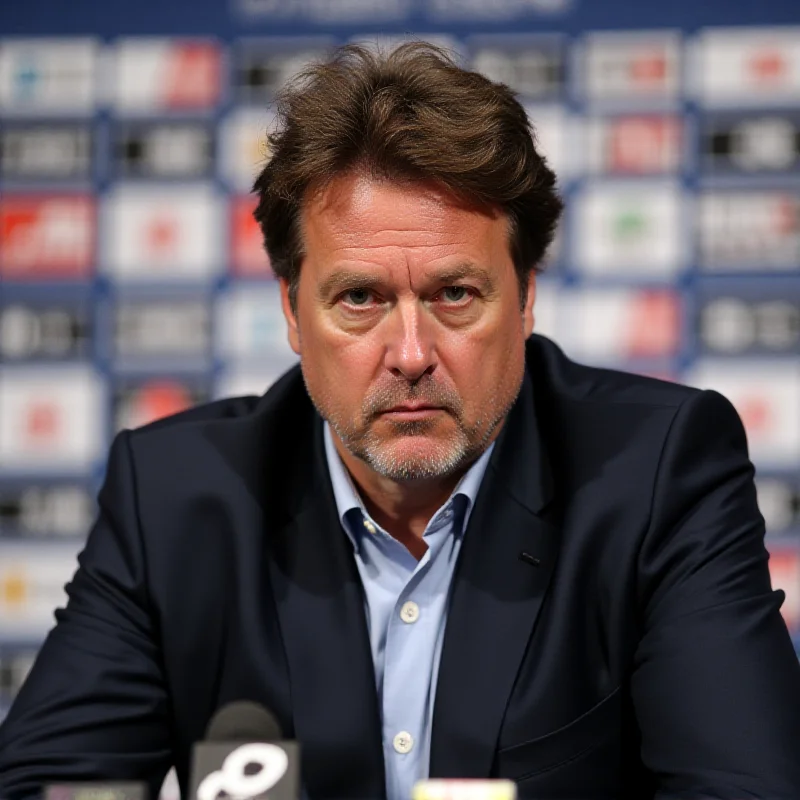 A determined Massimo Oddo during a press conference.