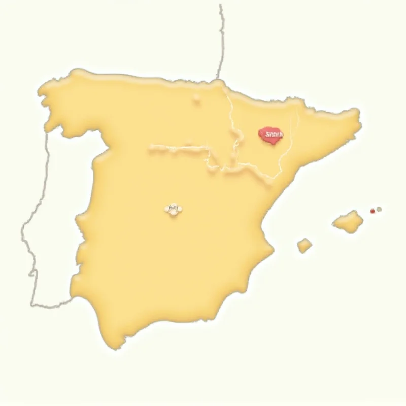 A map of Spain highlighting Madrid, India, and Pakistan to show the origin of the food item.