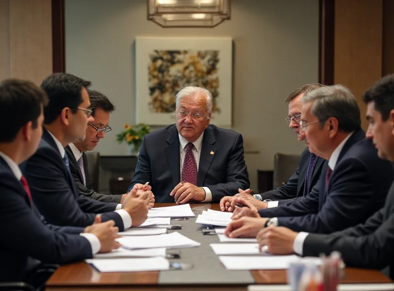 Image of Ahn Duk-geun and Howard Lutnick meeting