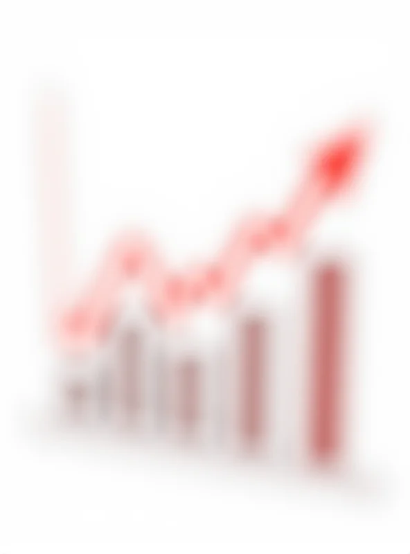 A stylized bar graph showing a downward trend, with a red warning sign overlayed.
