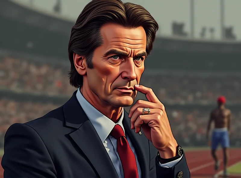 Illustration of Gavin Newsom and a transgender athlete.