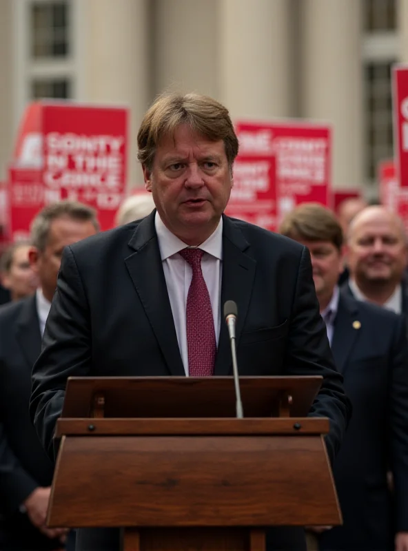 Eddie Dempsey, the new general secretary of the RMT, speaking at a rally