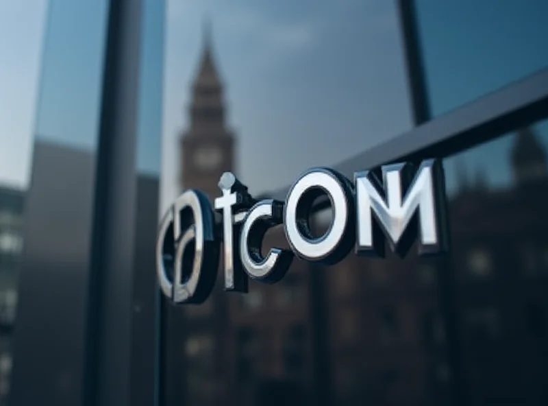 Ofcom logo with a blurred BBC building in the background.