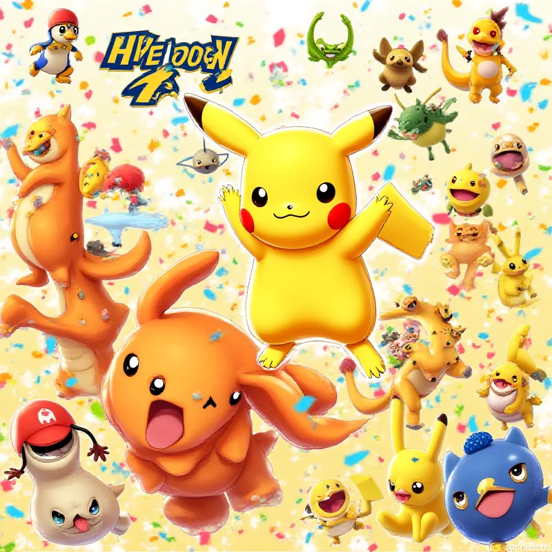 Collage of various Pokemon characters and logos celebrating Pokemon Day.