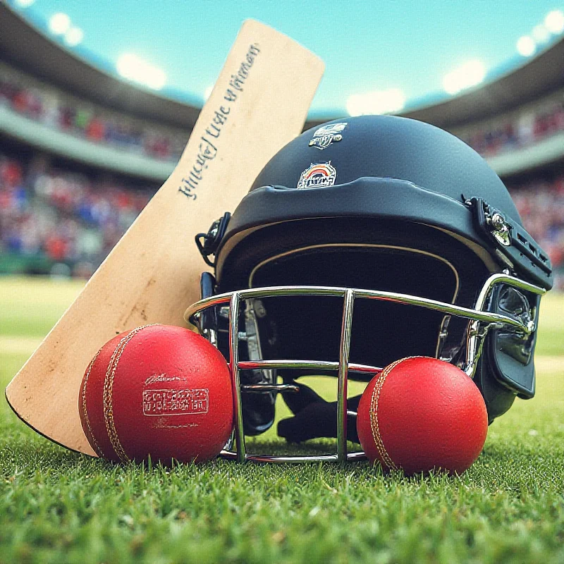 A collage of sports equipment including a cricket bat, a motorcycle helmet, and a crossword puzzle.