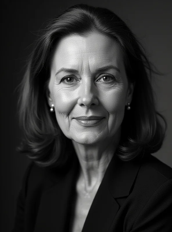 Black and white portrait of Katharine Graham