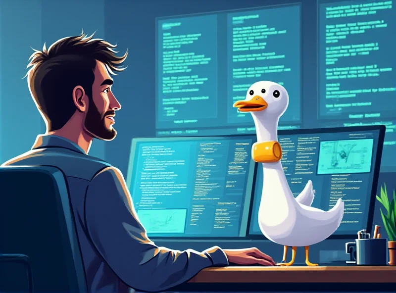 An AI assistant helping a developer code