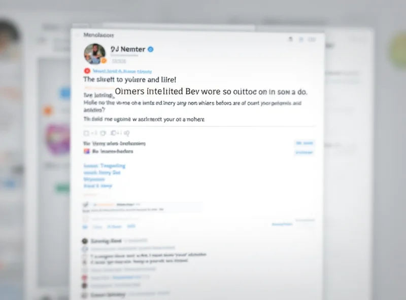 Conceptual image of Community Notes on social media, with users adding context and corrections to posts.