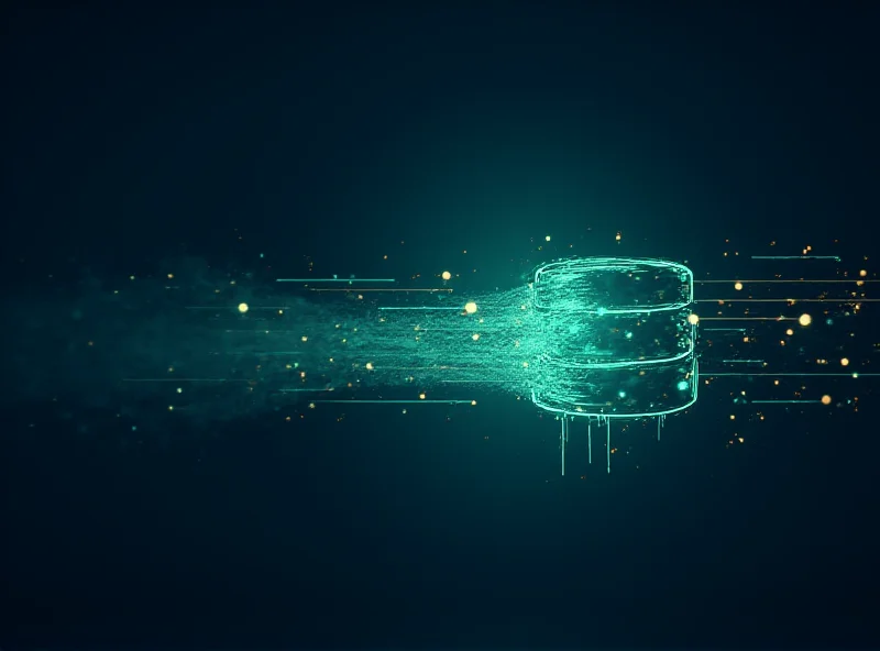 Abstract illustration of a database search with fast moving data streams.