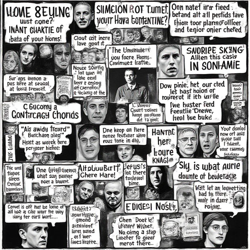 A collection of different meme formats with text related to conspiracy theories