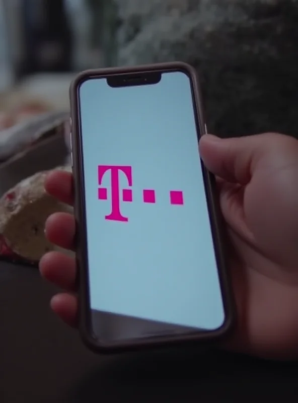 T-Mobile logo on a phone screen
