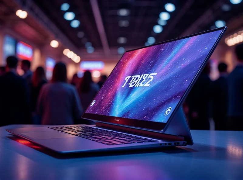 Tecno Megabook S14 OLED laptop on display at MWC 2025