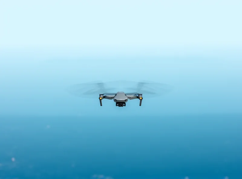 A French Reaper drone flying over the Mediterranean Sea