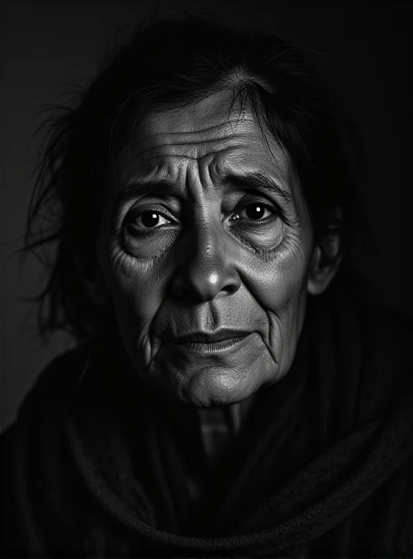 A black and white portrait of a person from Mark Laita's photo series