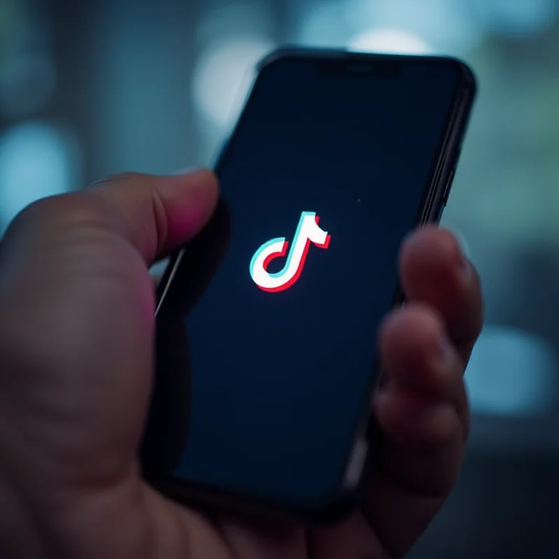 A smartphone displaying the TikTok logo