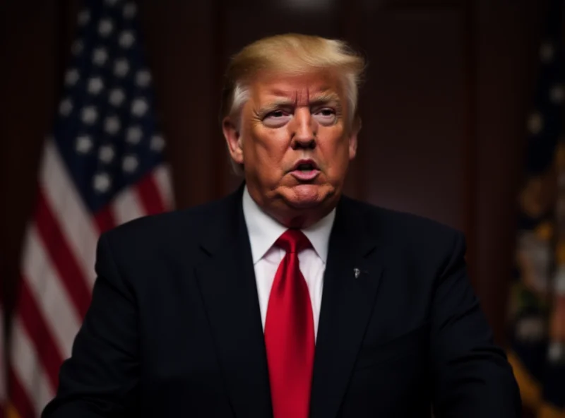 Donald Trump addressing Congress, serious expression.