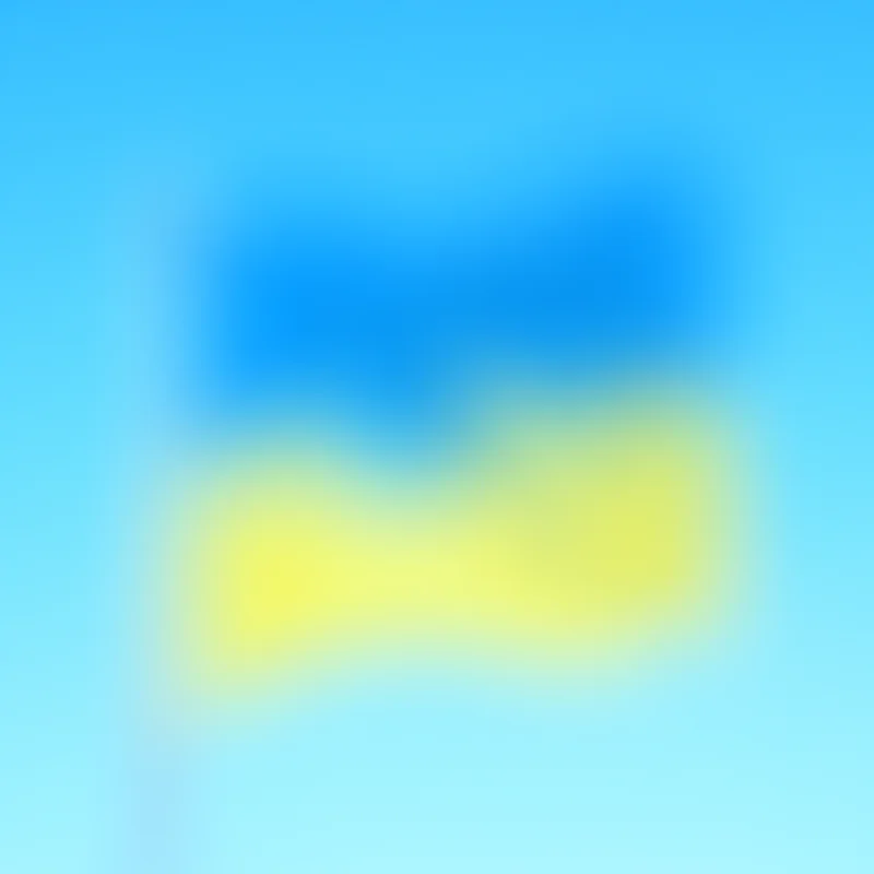 Ukrainian flag waving in the wind