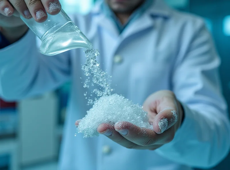 Image of a technician extracting a lithium sample