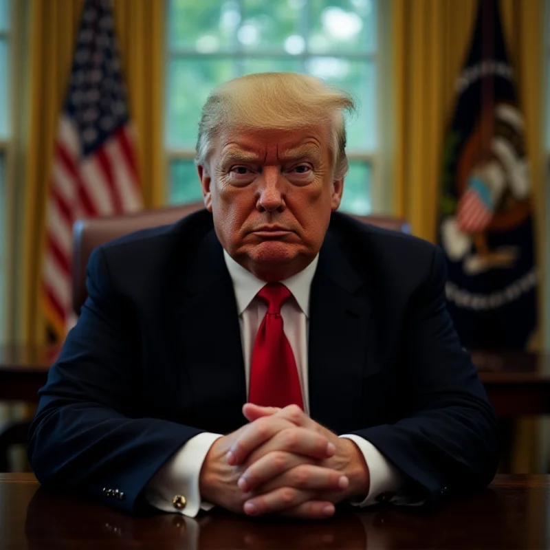 Image of Donald Trump in the Oval Office